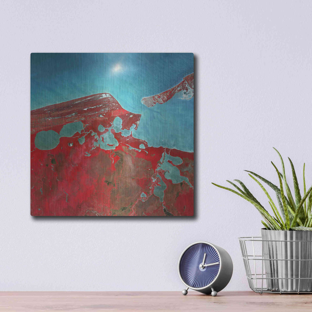 Luxe Metal Art 'Earth as Art: Campeche' Metal Wall Art,12x12