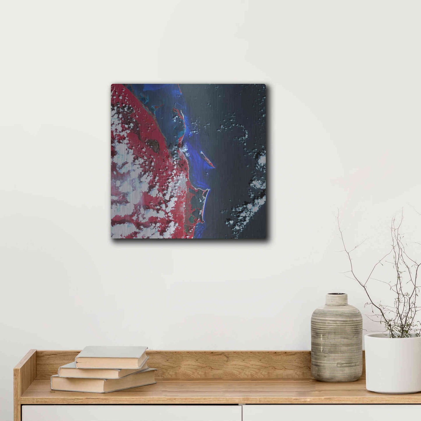 Luxe Metal Art 'Earth as Art: Cancun' Metal Wall Art,12x12