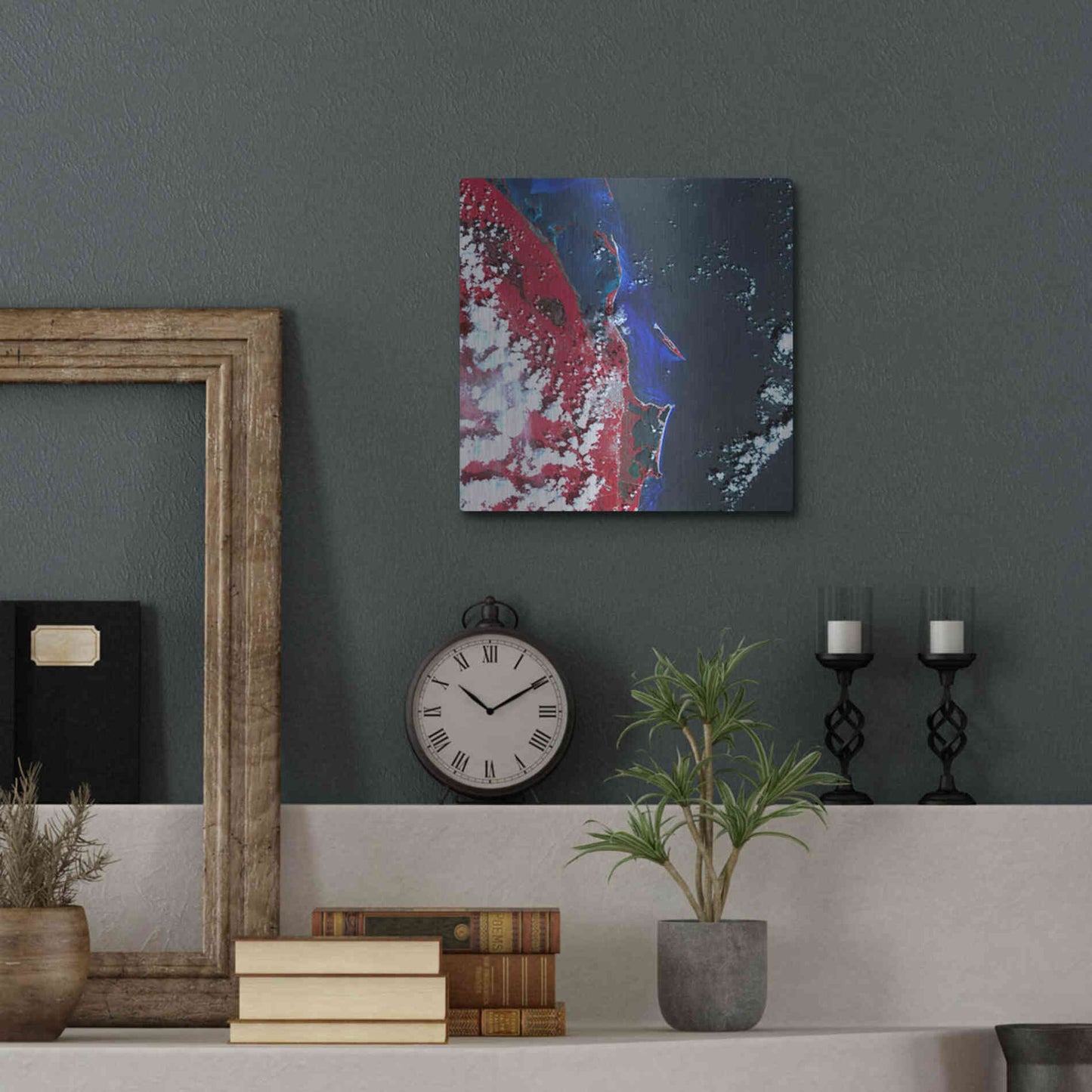 Luxe Metal Art 'Earth as Art: Cancun' Metal Wall Art,12x12