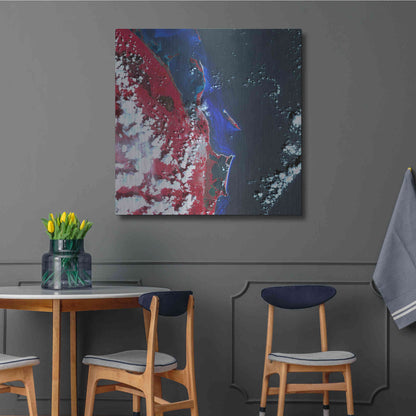 Luxe Metal Art 'Earth as Art: Cancun' Metal Wall Art,36x36