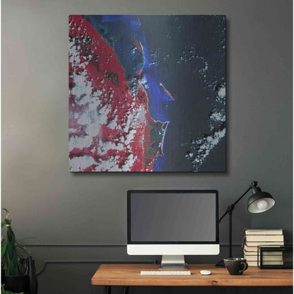 Luxe Metal Art 'Earth as Art: Cancun' Metal Wall Art,36x36