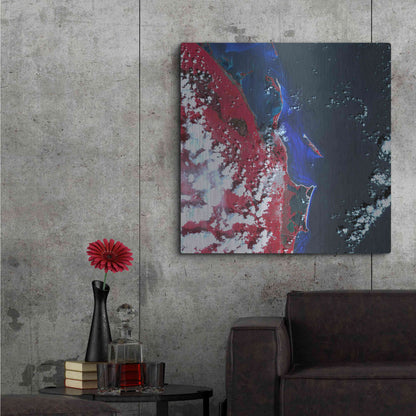 Luxe Metal Art 'Earth as Art: Cancun' Metal Wall Art,36x36