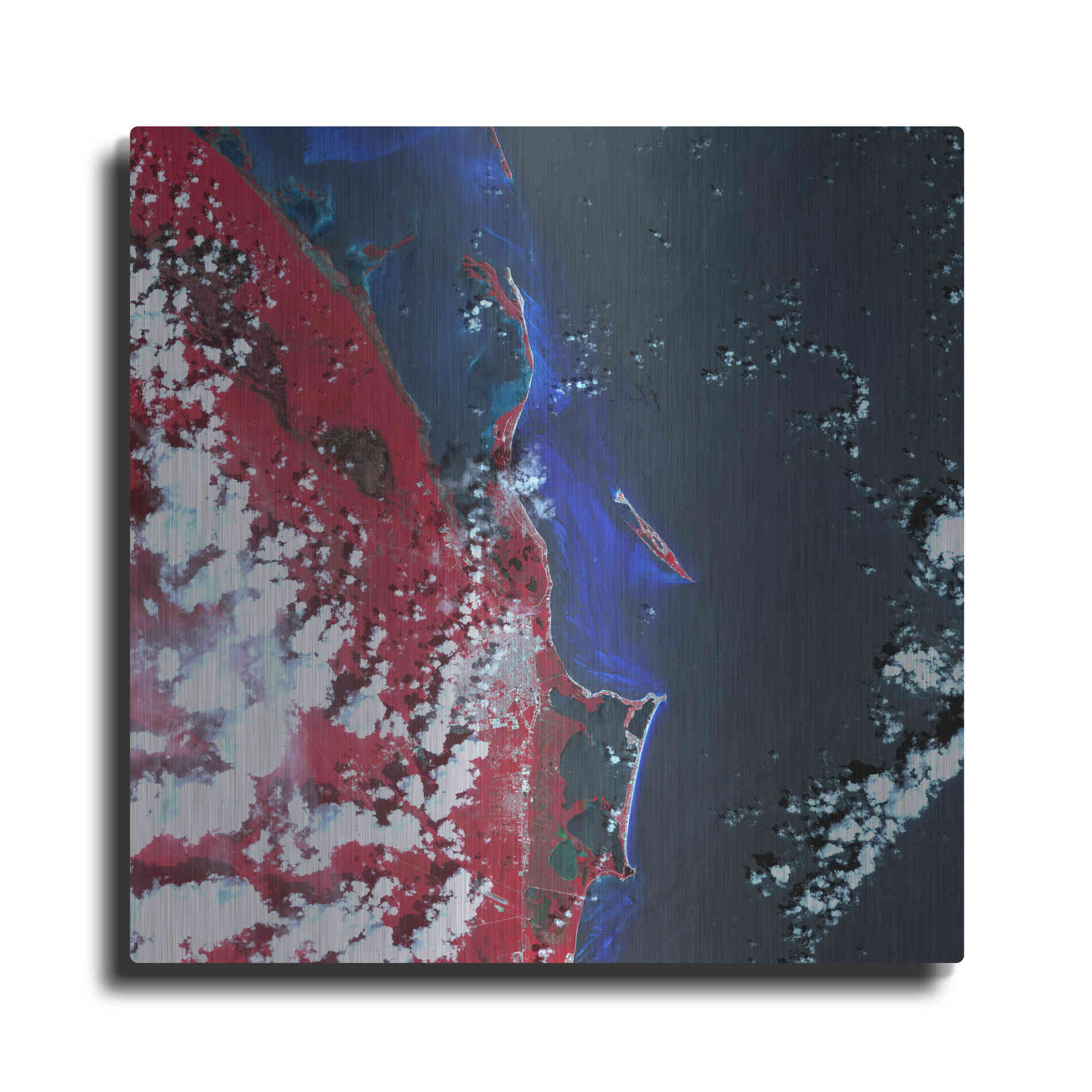 Luxe Metal Art 'Earth as Art: Cancun' Metal Wall Art