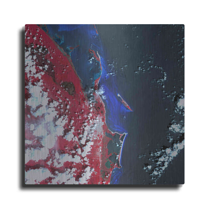 Luxe Metal Art 'Earth as Art: Cancun' Metal Wall Art