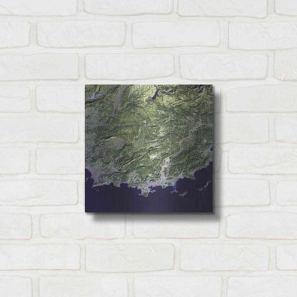 Luxe Metal Art 'Earth as Art: Coast France' Metal Wall Art,12x12