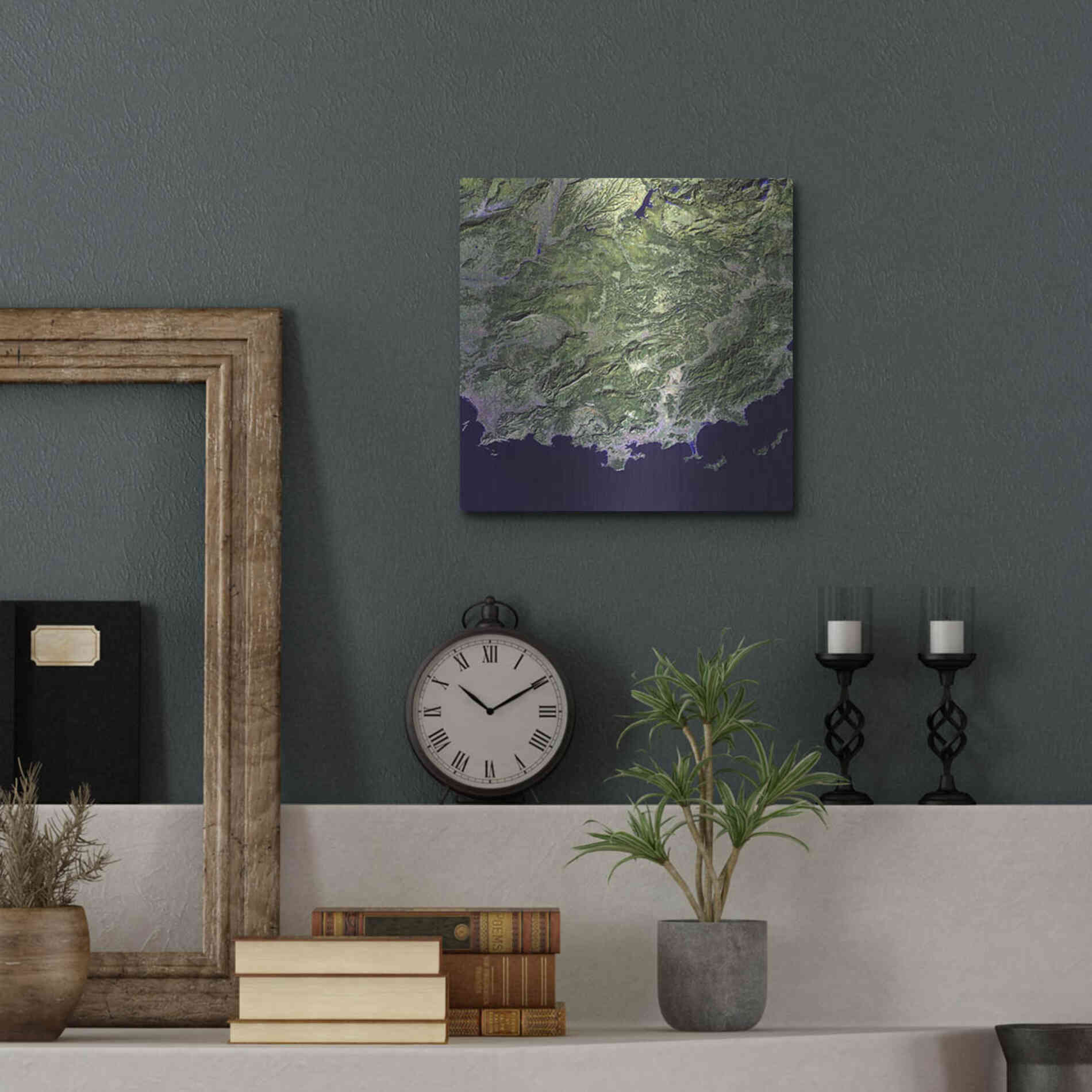 Luxe Metal Art 'Earth as Art: Coast France' Metal Wall Art,12x12