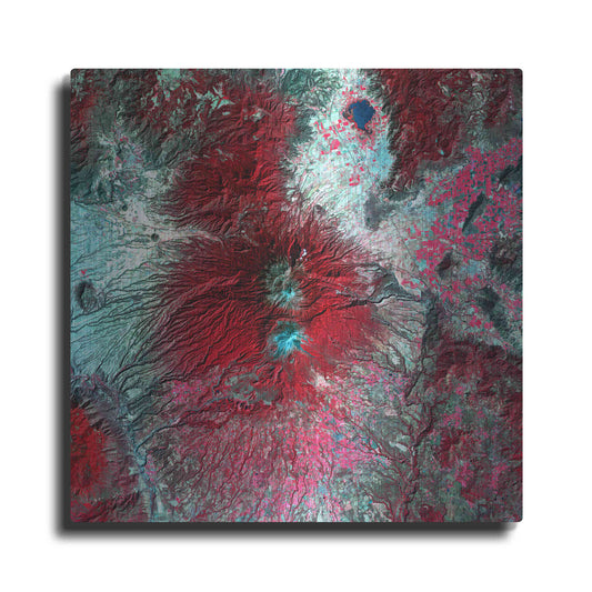 Luxe Metal Art 'Earth as Art: Colima Volcano' Metal Wall Art