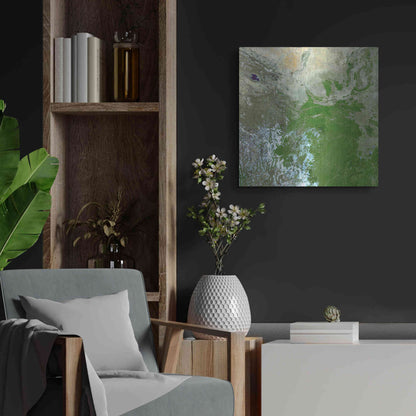 Luxe Metal Art 'Earth as Art: Eastern Asia' Metal Wall Art,24x24