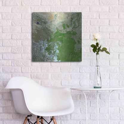 Luxe Metal Art 'Earth as Art: Eastern Asia' Metal Wall Art,24x24