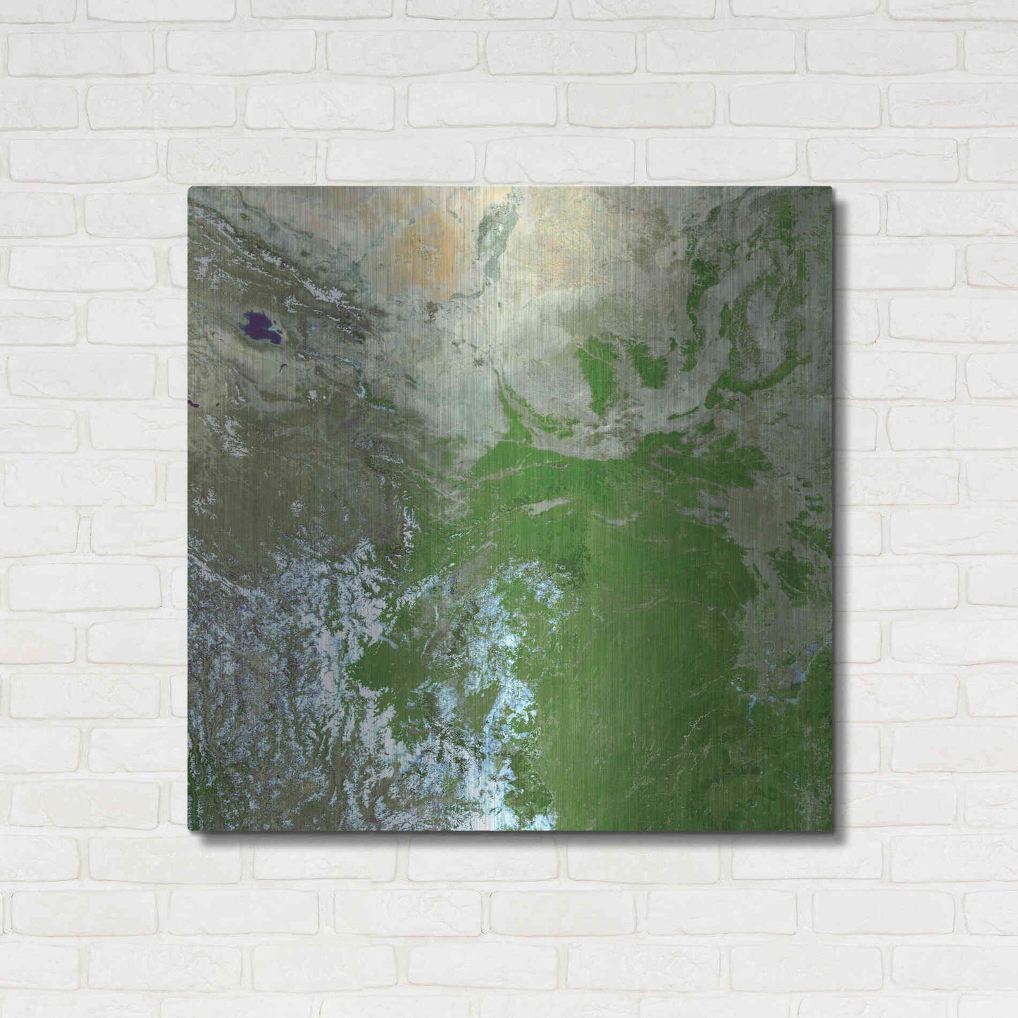 Luxe Metal Art 'Earth as Art: Eastern Asia' Metal Wall Art,36x36