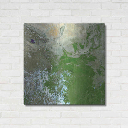 Luxe Metal Art 'Earth as Art: Eastern Asia' Metal Wall Art,36x36