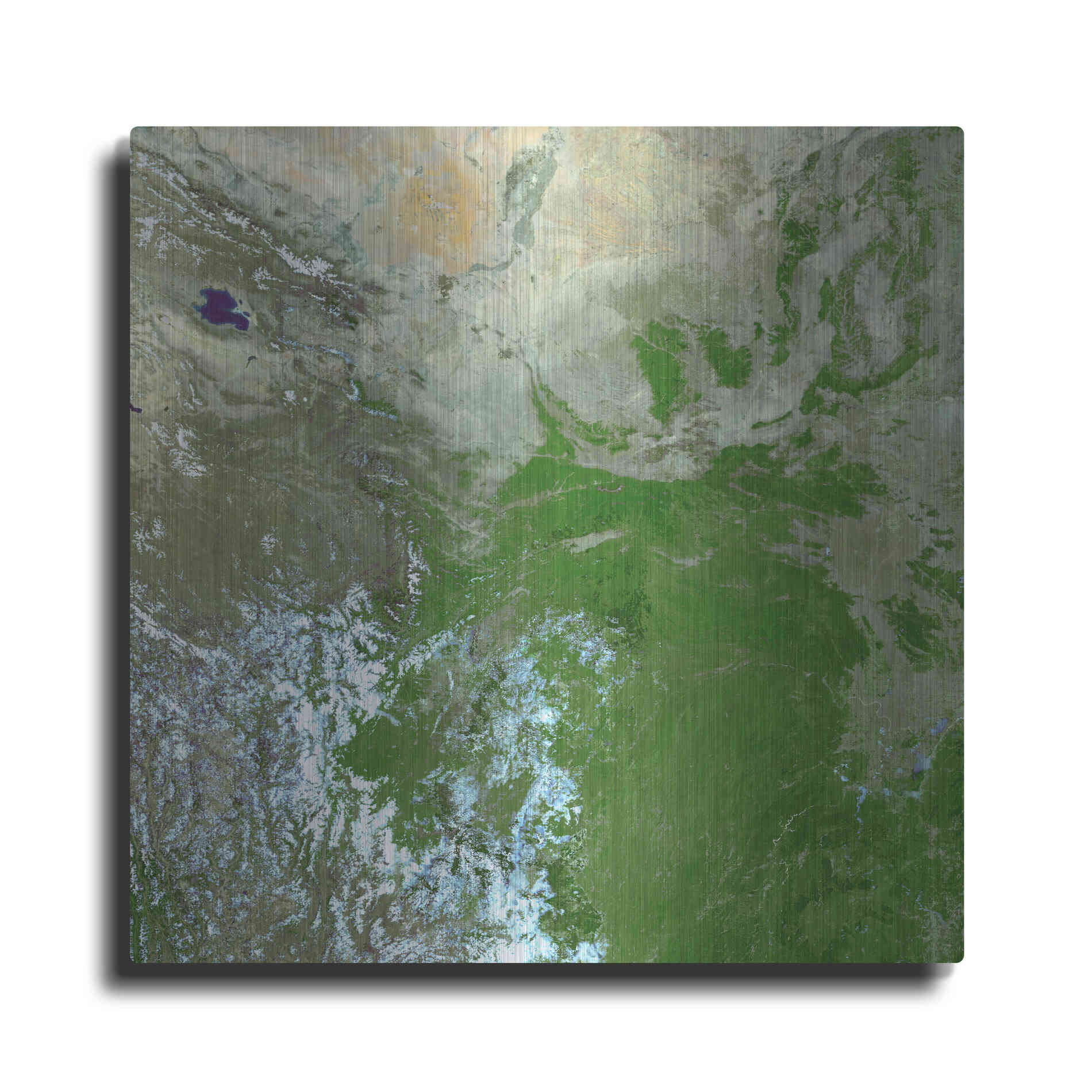 Luxe Metal Art 'Earth as Art: Eastern Asia' Metal Wall Art