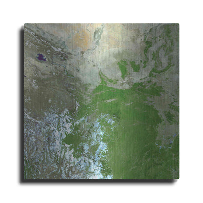 Luxe Metal Art 'Earth as Art: Eastern Asia' Metal Wall Art