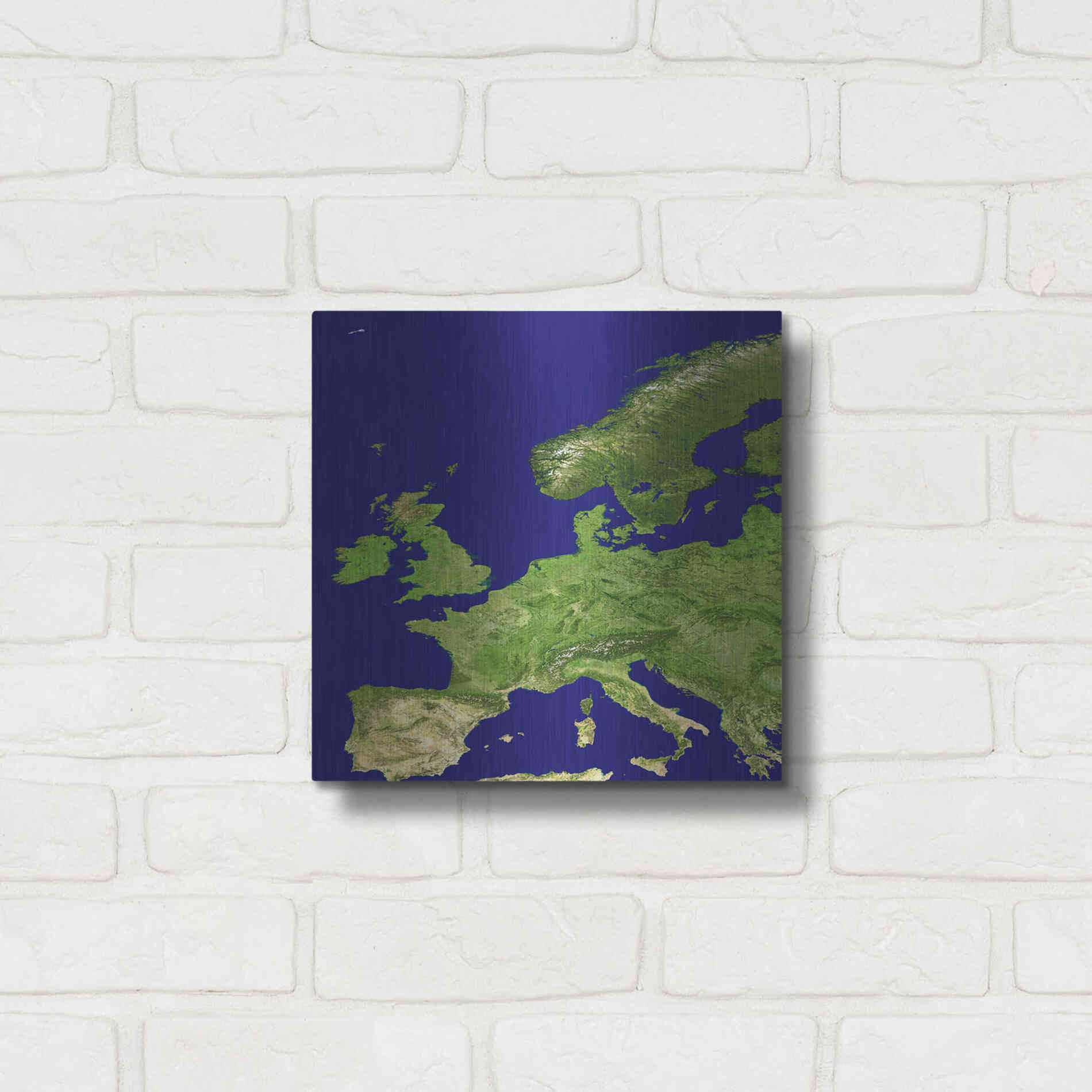 Luxe Metal Art 'Earth as Art: Europe' Metal Wall Art,12x12