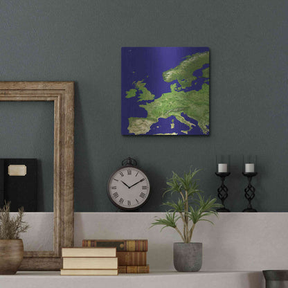 Luxe Metal Art 'Earth as Art: Europe' Metal Wall Art,12x12