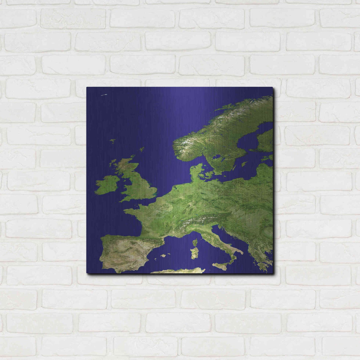 Luxe Metal Art 'Earth as Art: Europe' Metal Wall Art,24x24