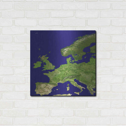 Luxe Metal Art 'Earth as Art: Europe' Metal Wall Art,24x24