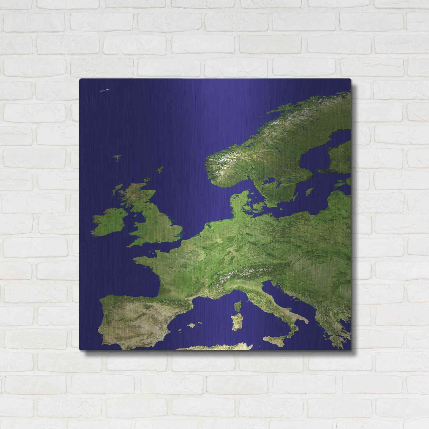 Luxe Metal Art 'Earth as Art: Europe' Metal Wall Art,36x36