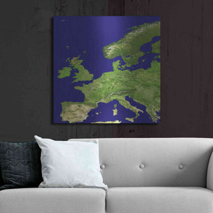 Luxe Metal Art 'Earth as Art: Europe' Metal Wall Art,36x36
