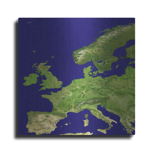 Luxe Metal Art 'Earth as Art: Europe' Metal Wall Art