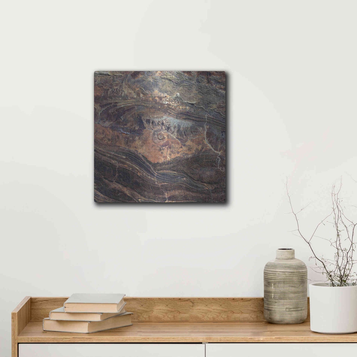 Luxe Metal Art 'Earth as Art: Gosses Bluff' Metal Wall Art,12x12