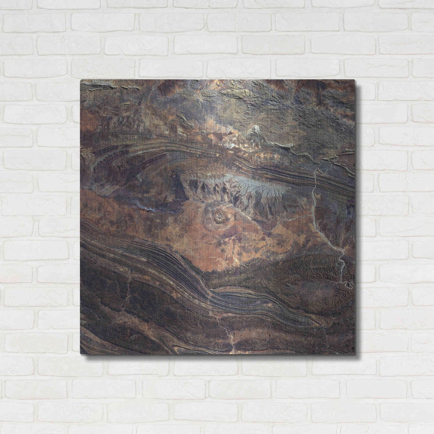 Luxe Metal Art 'Earth as Art: Gosses Bluff' Metal Wall Art,36x36