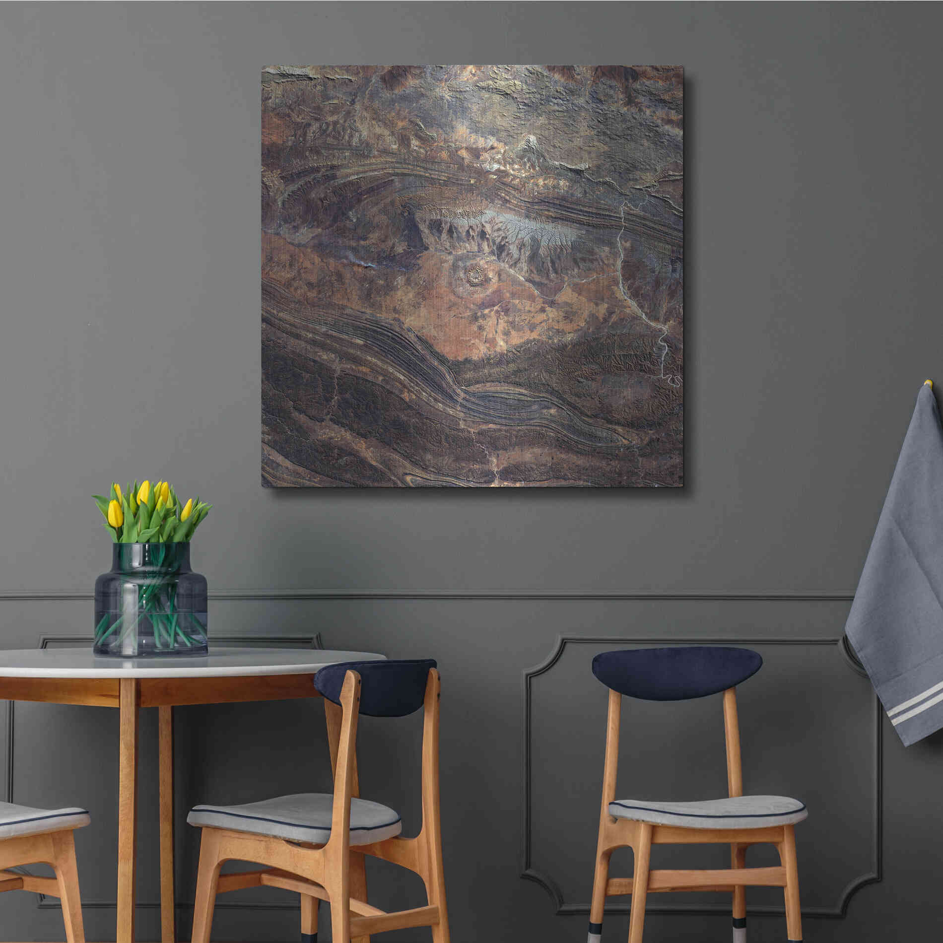 Luxe Metal Art 'Earth as Art: Gosses Bluff' Metal Wall Art,36x36