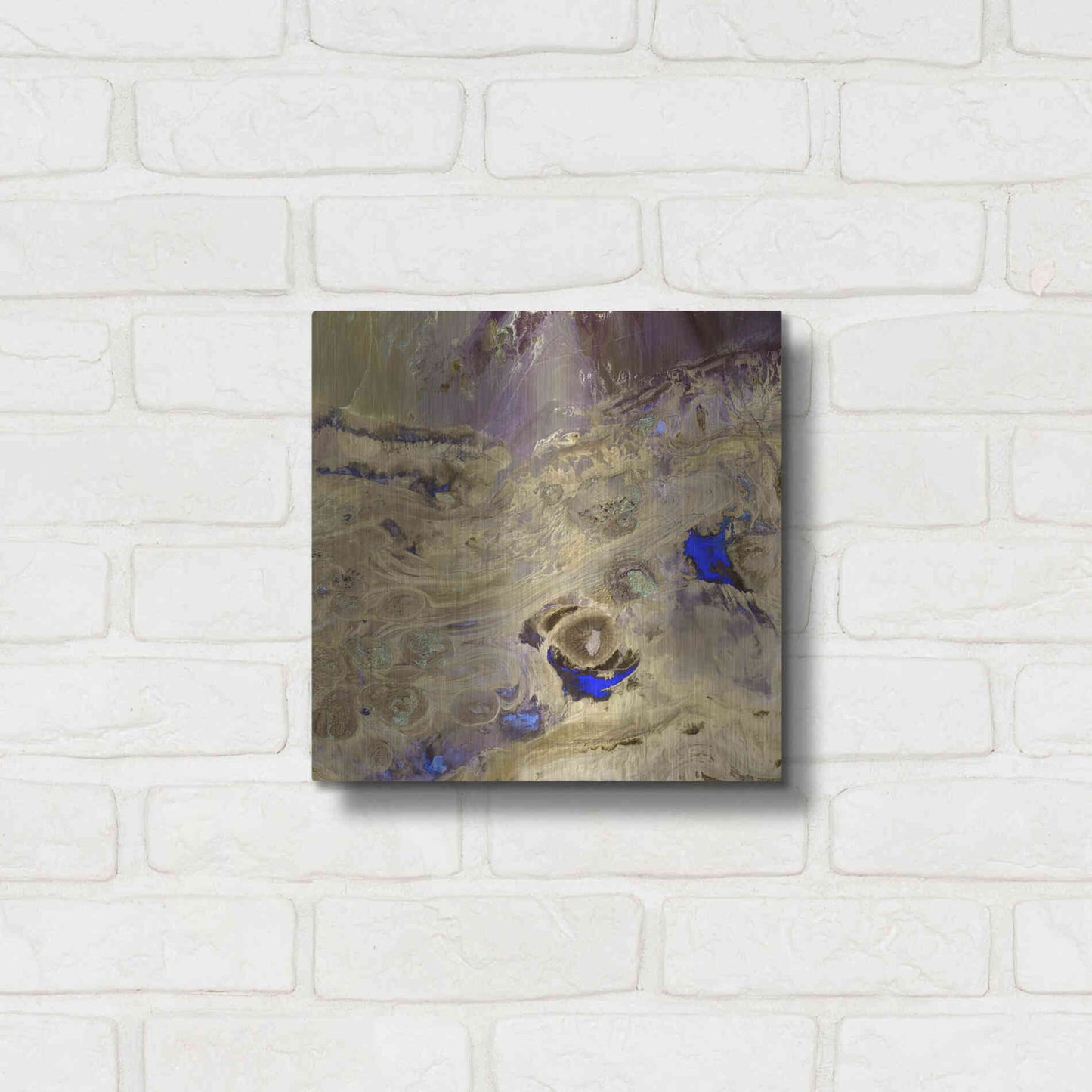 Luxe Metal Art 'Earth as Art: Great Salt Desert' Metal Wall Art,12x12