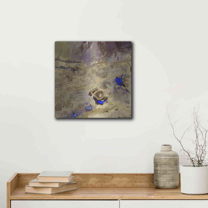 Luxe Metal Art 'Earth as Art: Great Salt Desert' Metal Wall Art,12x12