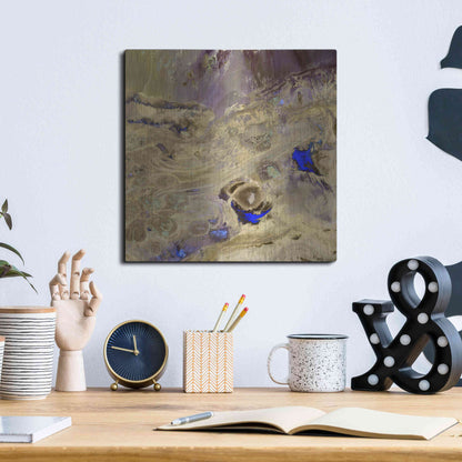 Luxe Metal Art 'Earth as Art: Great Salt Desert' Metal Wall Art,12x12