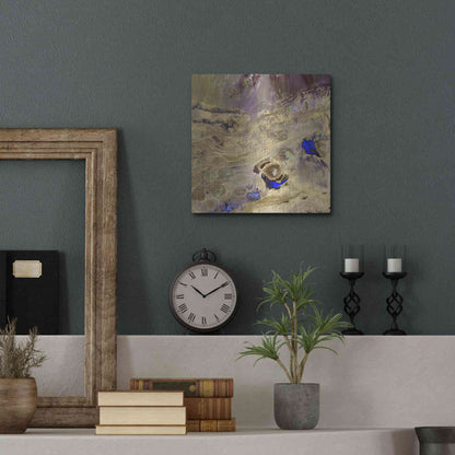 Luxe Metal Art 'Earth as Art: Great Salt Desert' Metal Wall Art,12x12