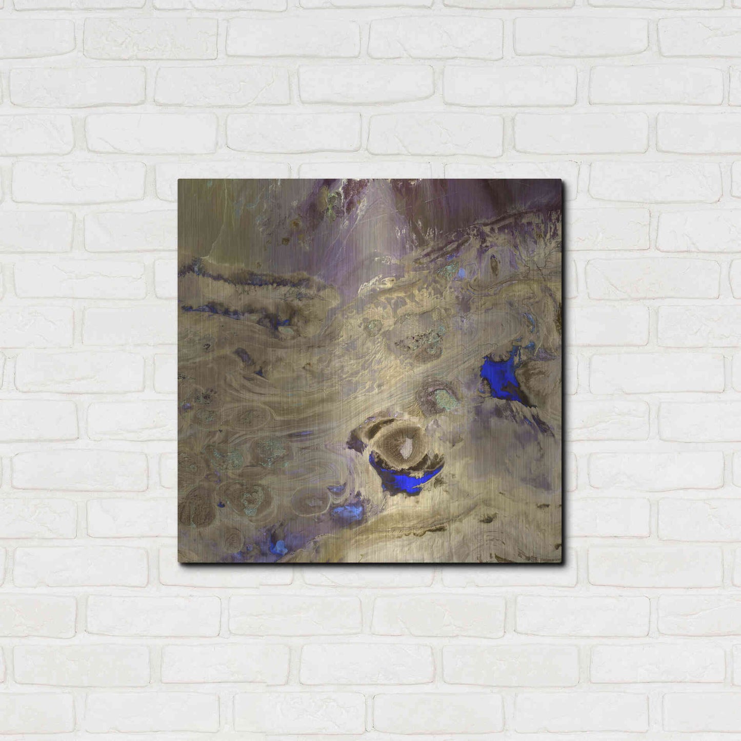 Luxe Metal Art 'Earth as Art: Great Salt Desert' Metal Wall Art,24x24