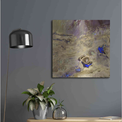 Luxe Metal Art 'Earth as Art: Great Salt Desert' Metal Wall Art,24x24
