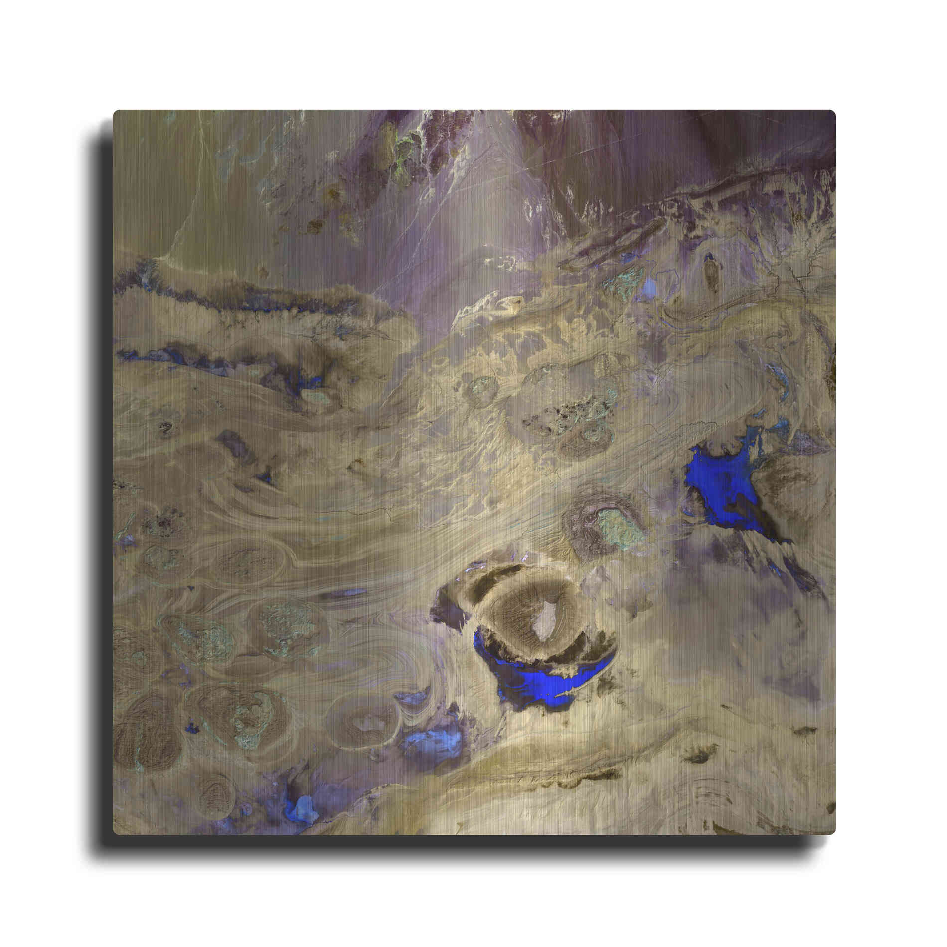 Luxe Metal Art 'Earth as Art: Great Salt Desert' Metal Wall Art