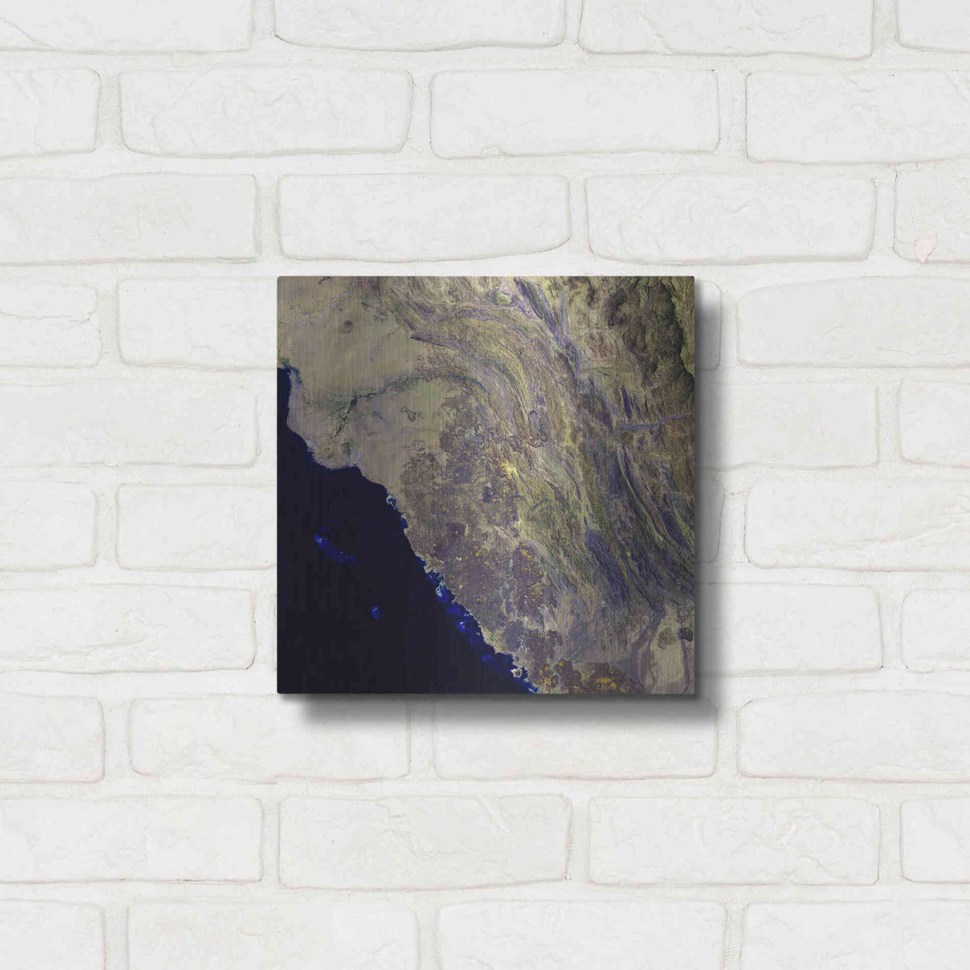 Luxe Metal Art 'Earth as Art: Harrat Al Birk' Metal Wall Art,12x12