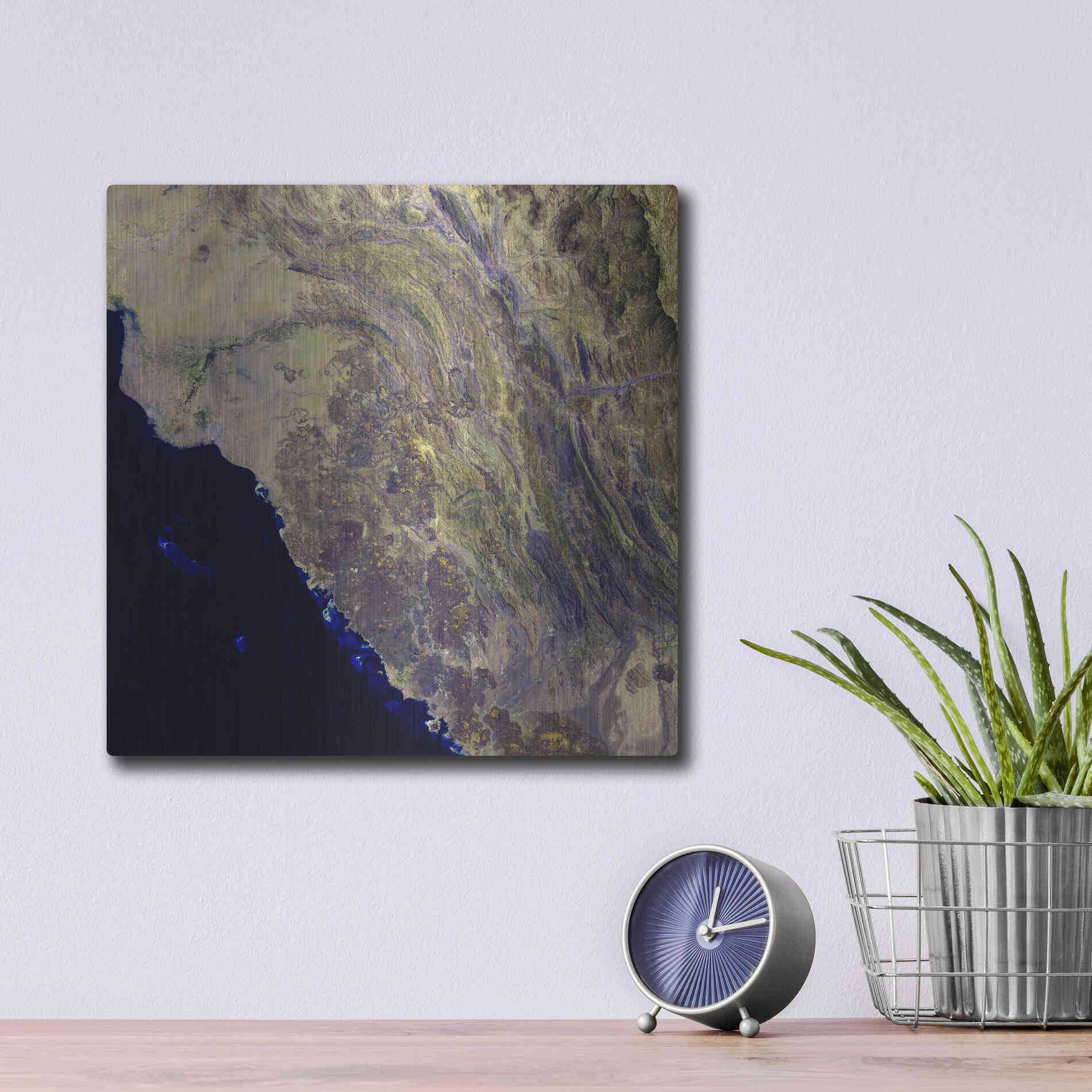 Luxe Metal Art 'Earth as Art: Harrat Al Birk' Metal Wall Art,12x12
