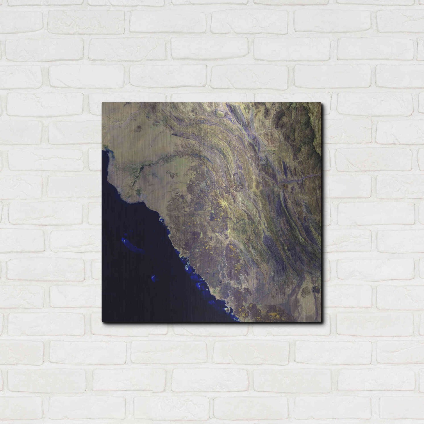 Luxe Metal Art 'Earth as Art: Harrat Al Birk' Metal Wall Art,24x24