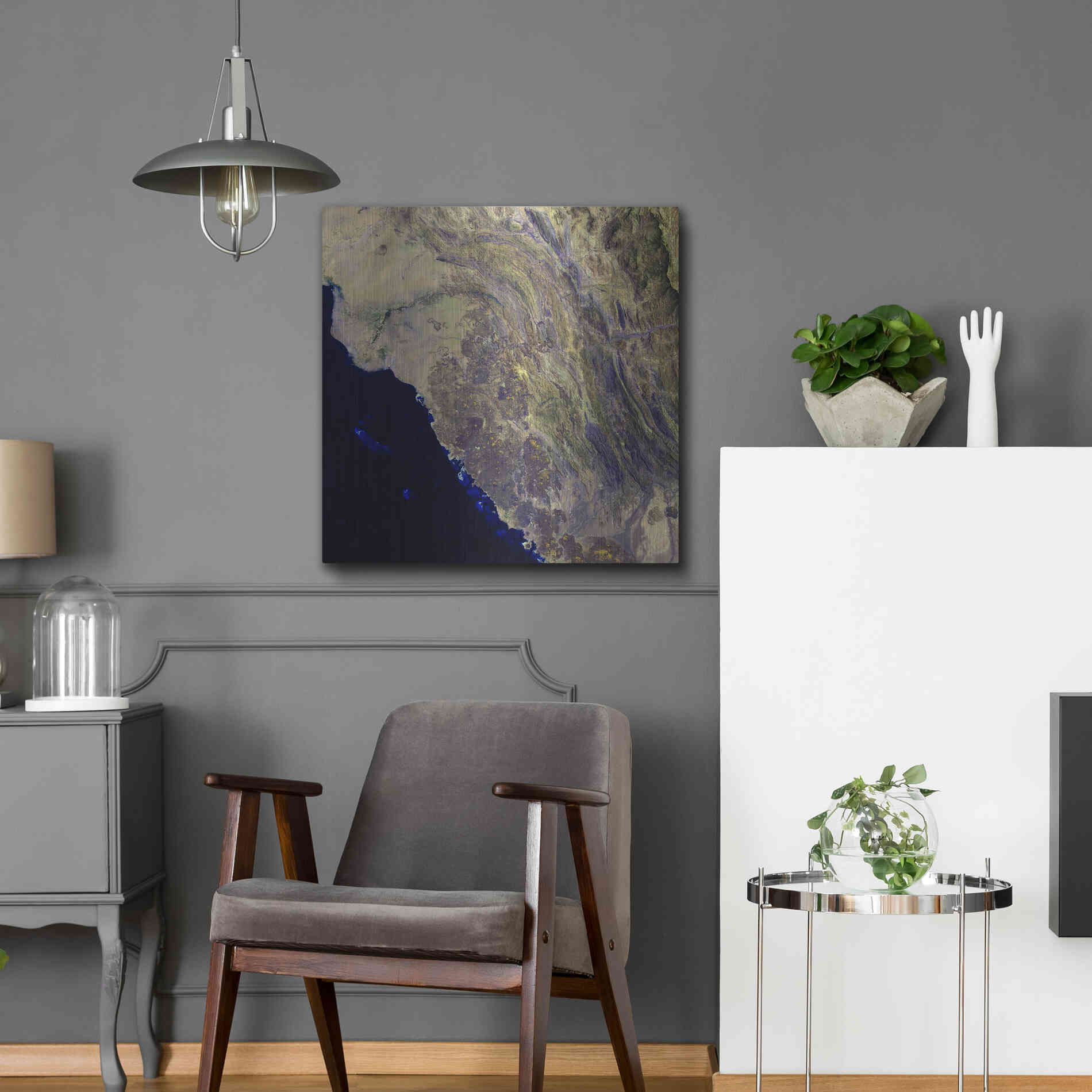 Luxe Metal Art 'Earth as Art: Harrat Al Birk' Metal Wall Art,24x24