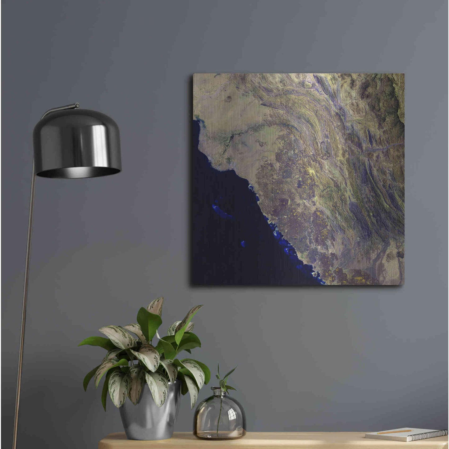 Luxe Metal Art 'Earth as Art: Harrat Al Birk' Metal Wall Art,24x24