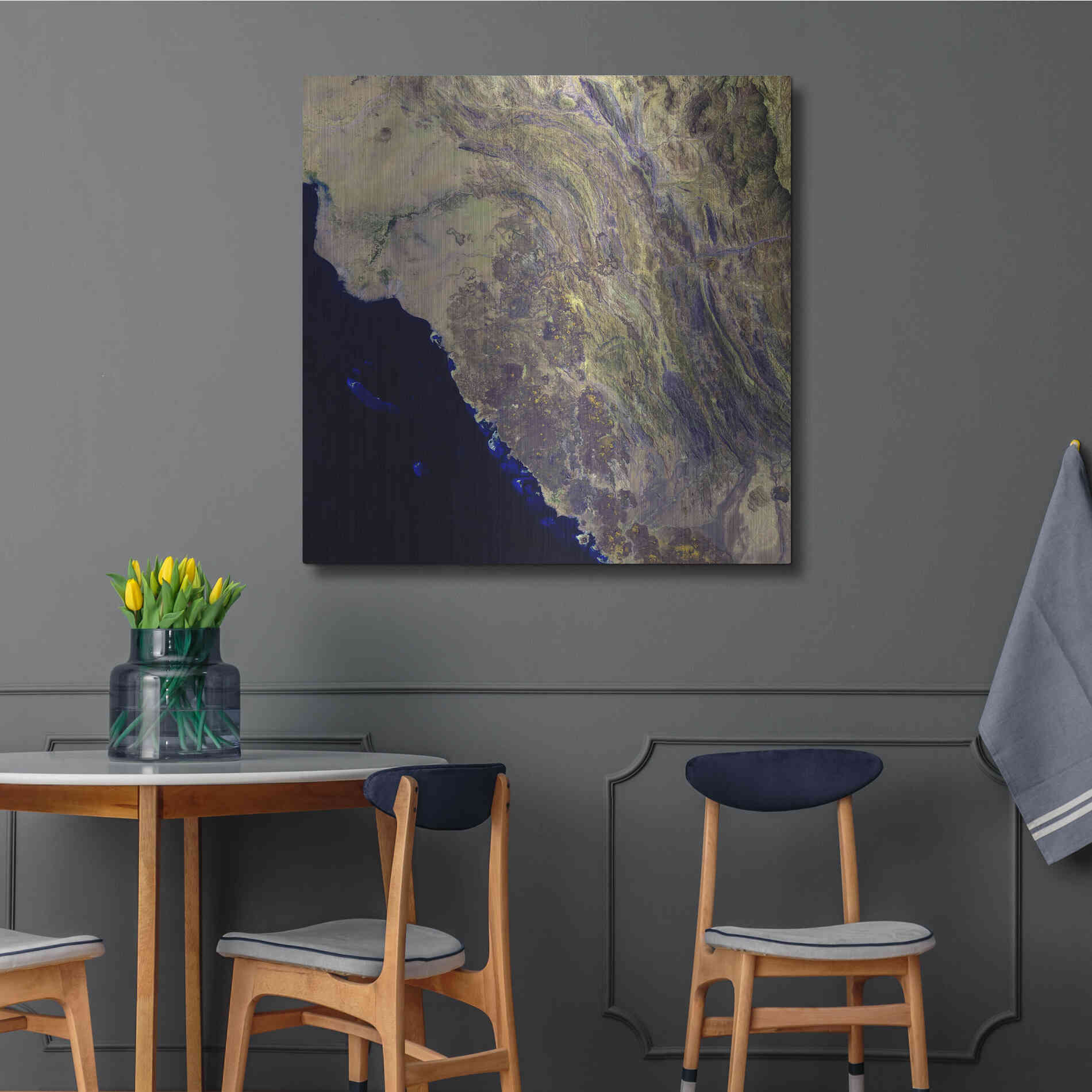 Luxe Metal Art 'Earth as Art: Harrat Al Birk' Metal Wall Art,36x36