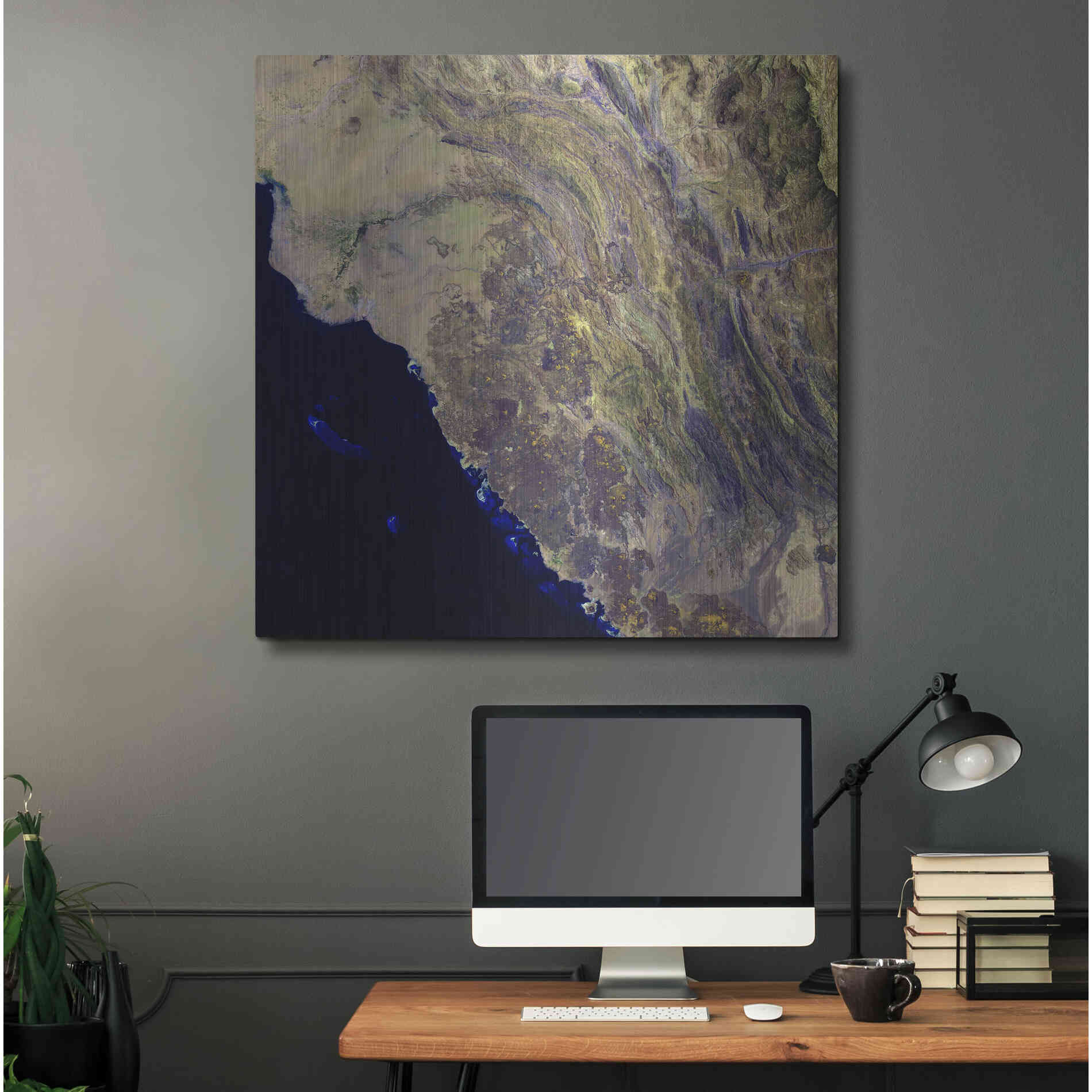 Luxe Metal Art 'Earth as Art: Harrat Al Birk' Metal Wall Art,36x36