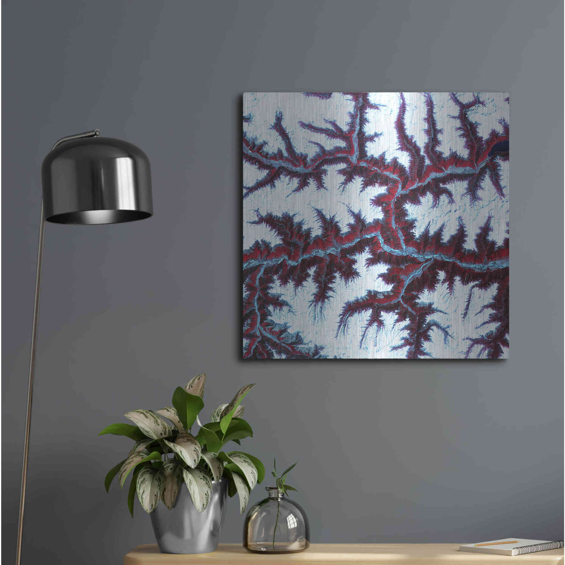 Luxe Metal Art 'Earth as Art: Himalayas' Metal Wall Art,24x24