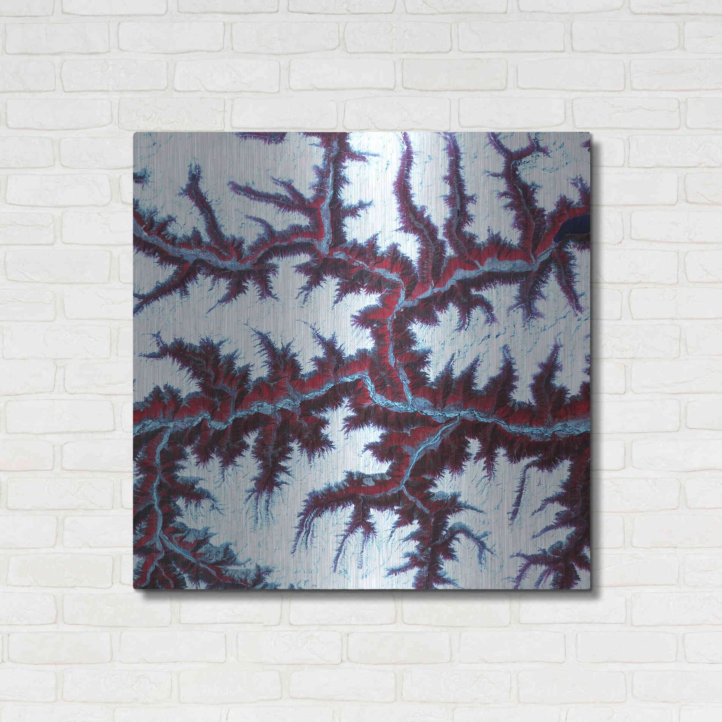 Luxe Metal Art 'Earth as Art: Himalayas' Metal Wall Art,36x36