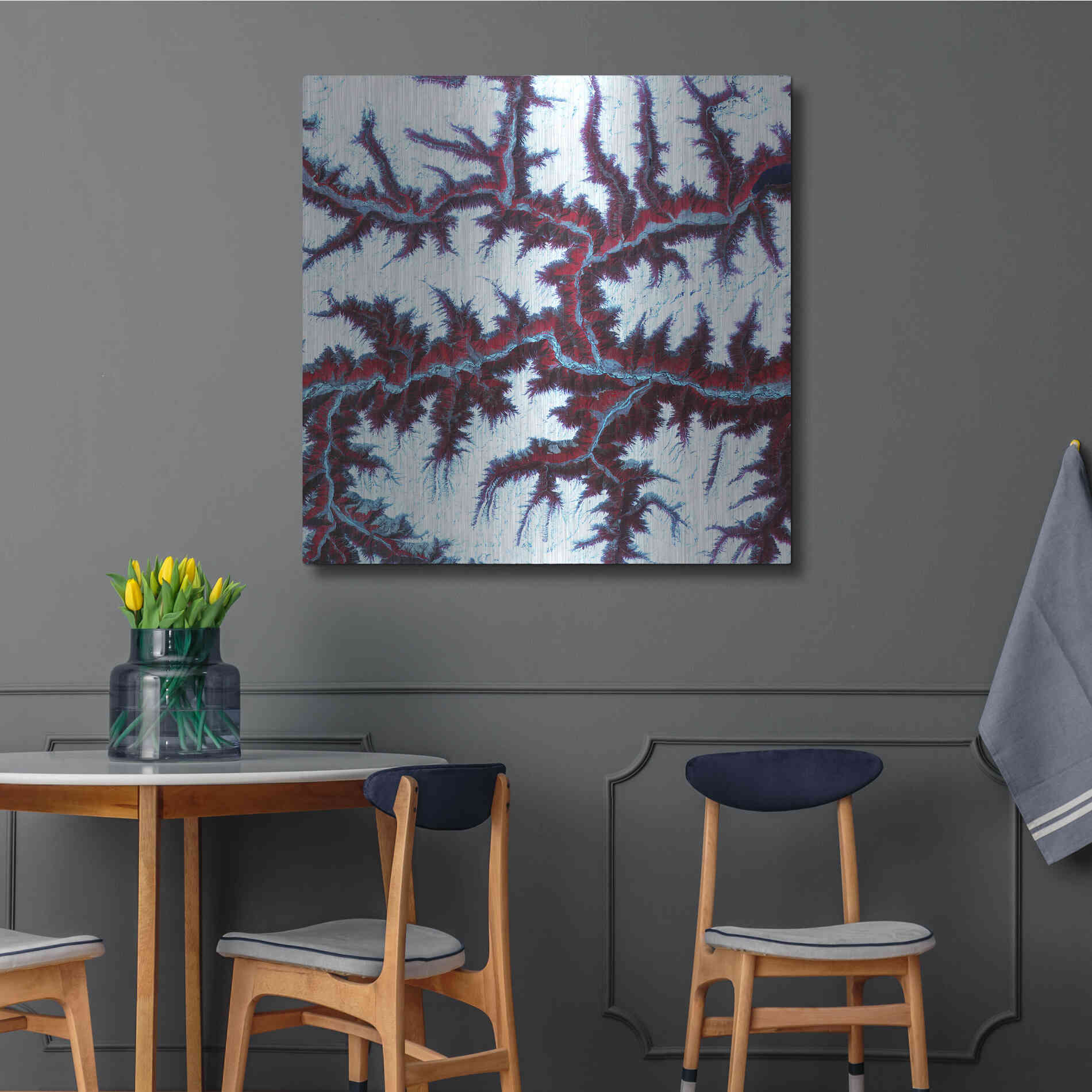 Luxe Metal Art 'Earth as Art: Himalayas' Metal Wall Art,36x36