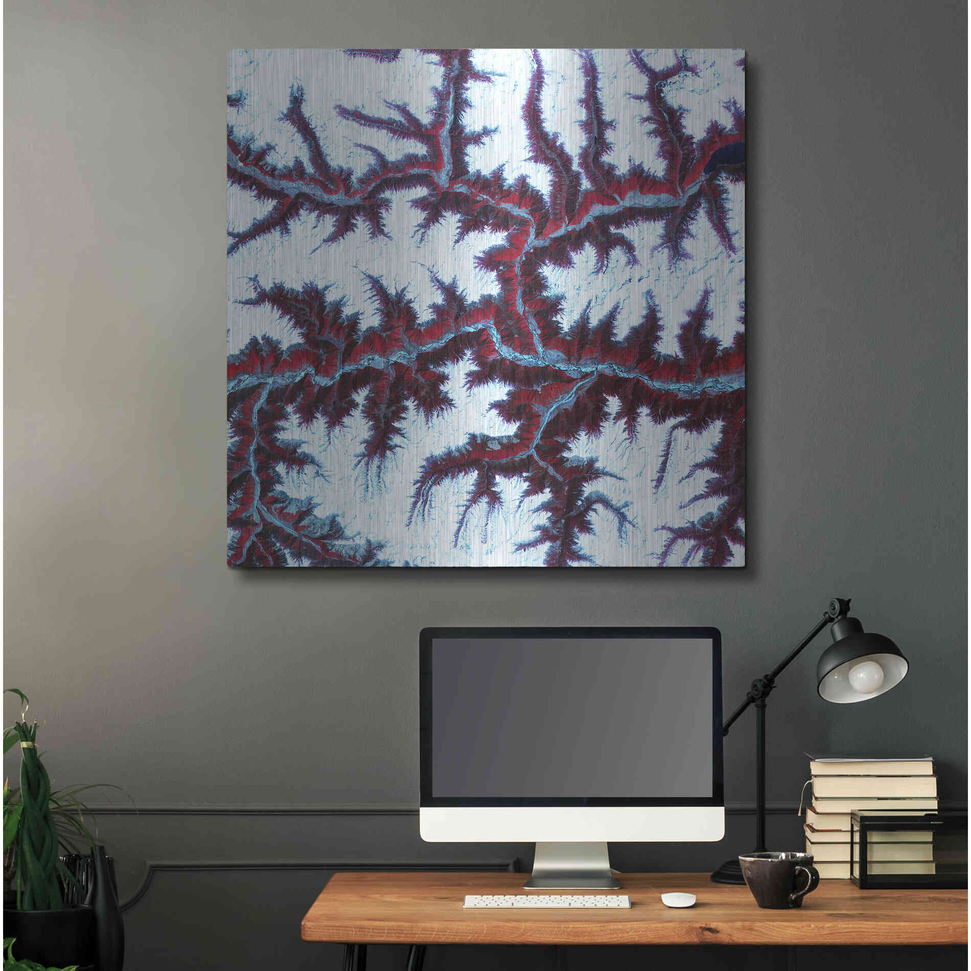 Luxe Metal Art 'Earth as Art: Himalayas' Metal Wall Art,36x36