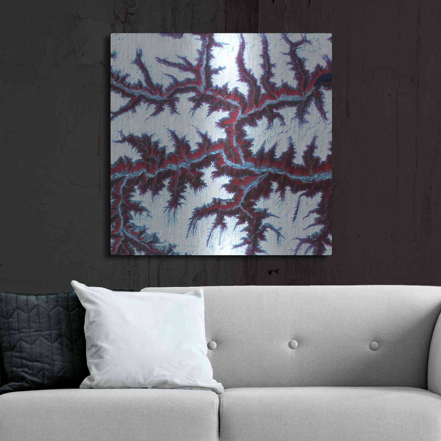 Luxe Metal Art 'Earth as Art: Himalayas' Metal Wall Art,36x36