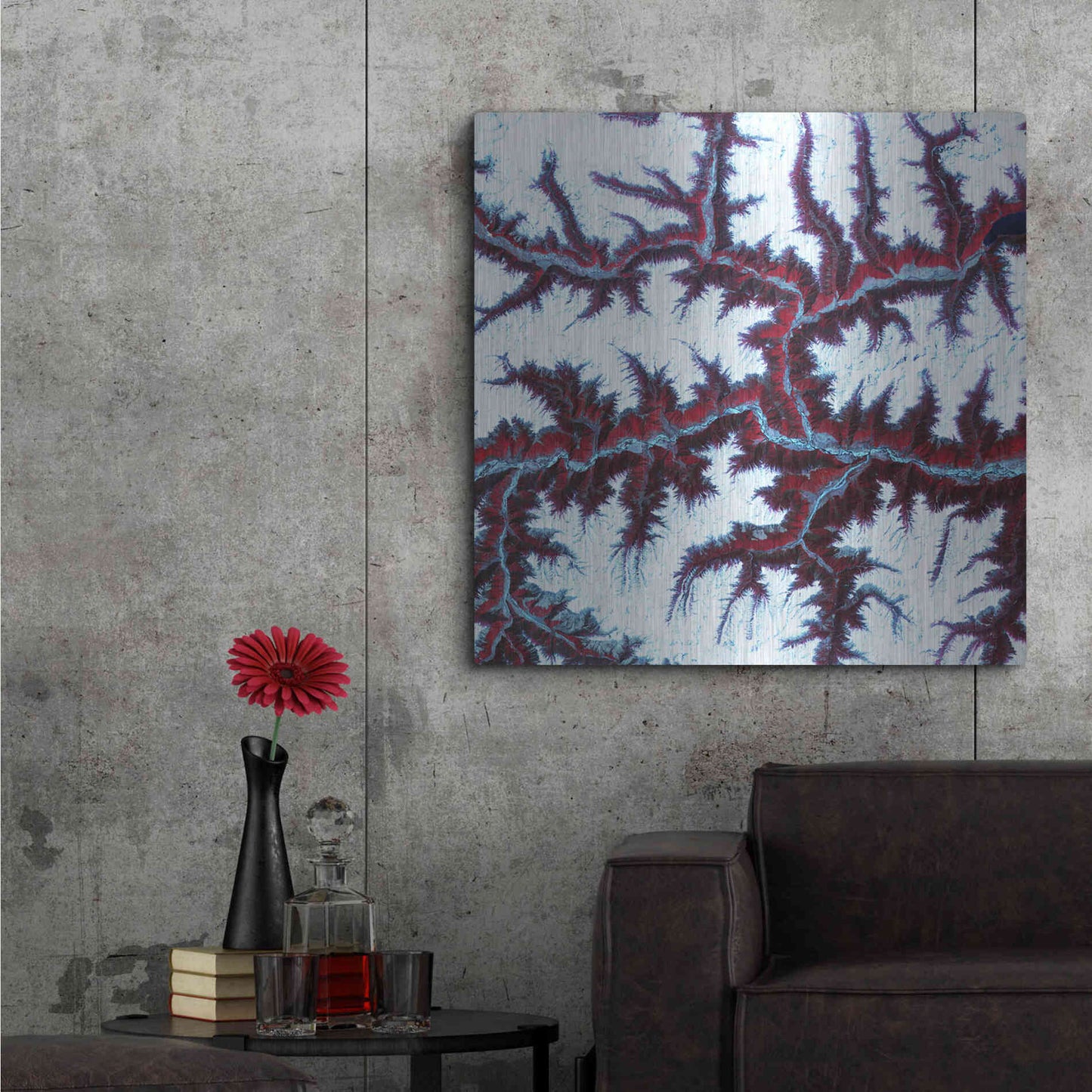 Luxe Metal Art 'Earth as Art: Himalayas' Metal Wall Art,36x36