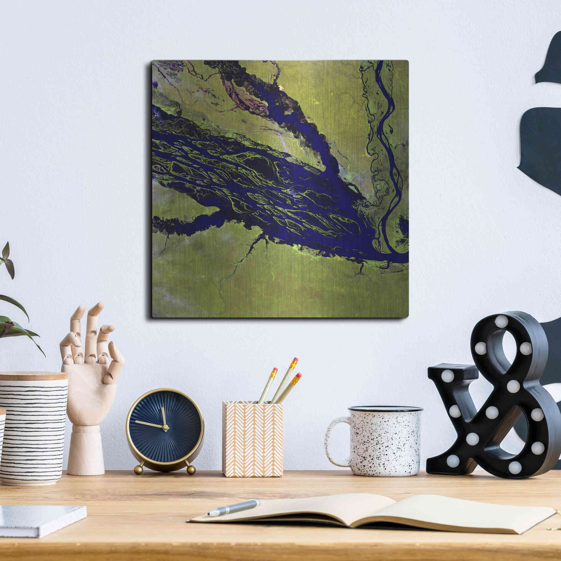 Luxe Metal Art 'Earth as Art: Jau Park' Metal Wall Art,12x12