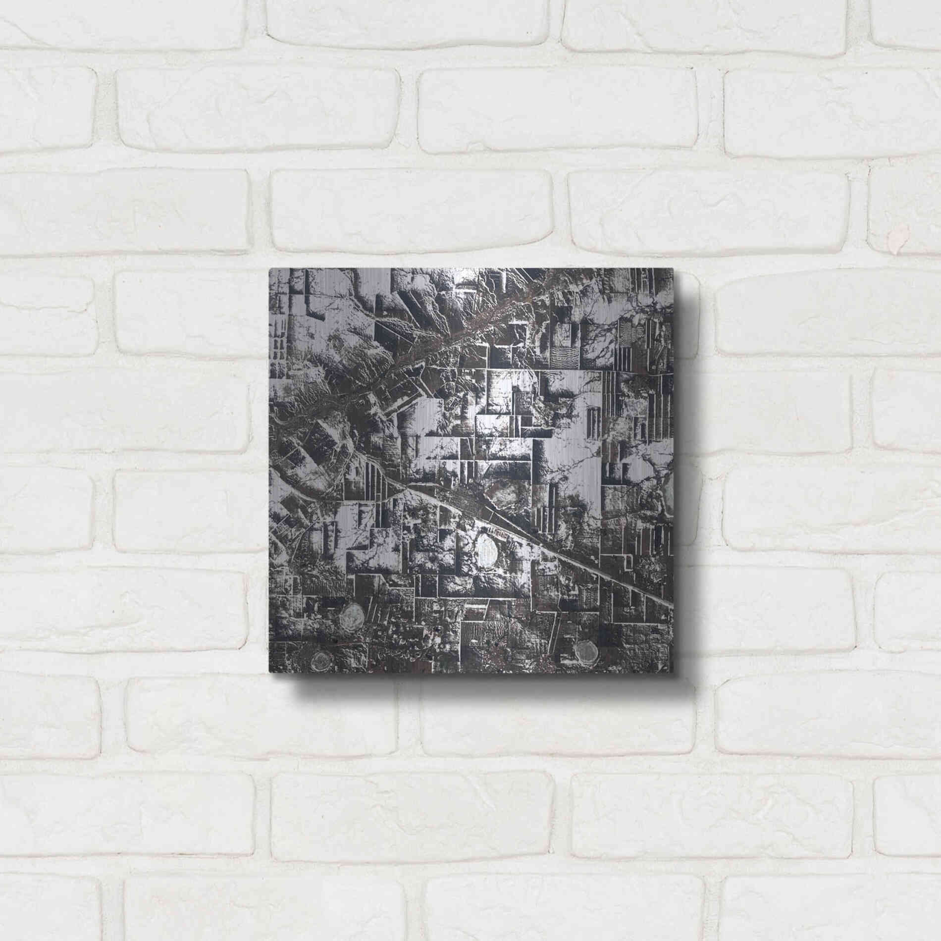 Luxe Metal Art 'Earth as Art: Northern Kazakhstan' Metal Wall Art,12x12