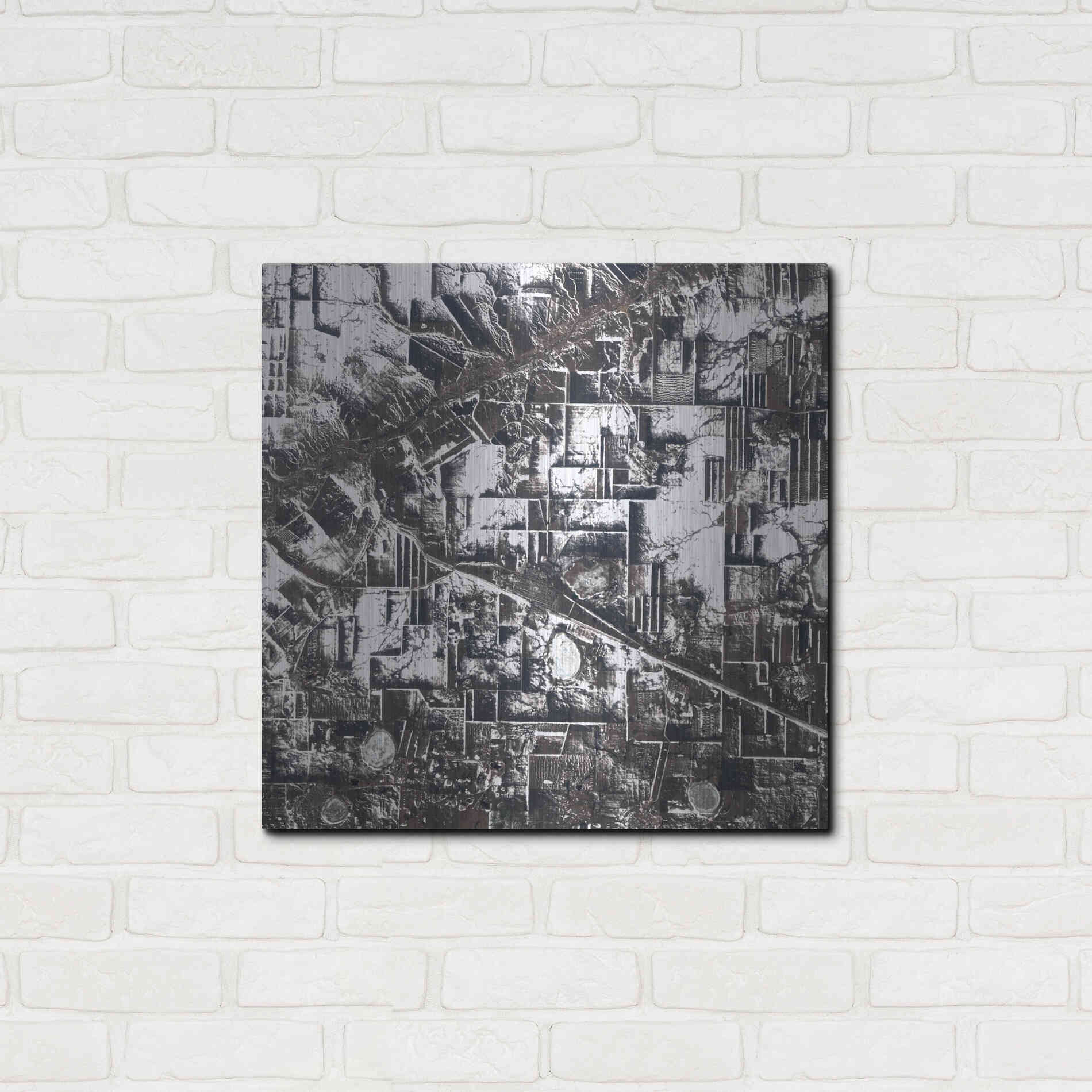 Luxe Metal Art 'Earth as Art: Northern Kazakhstan' Metal Wall Art,24x24